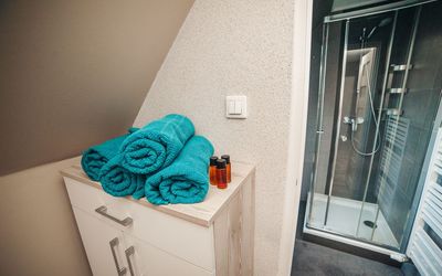 Krynica Zdrój noclegi - Apartament Górski - prysznic